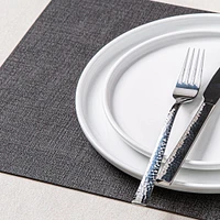 KSP Gather & Dine Luxe Leather Pvc Placemat (Dark Grey)