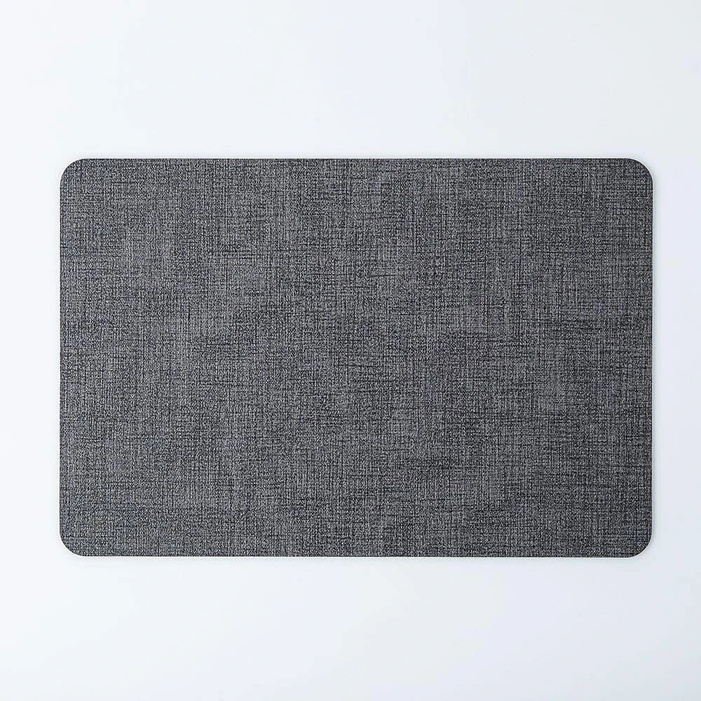 KSP Gather & Dine Luxe Leather Pvc Placemat (Dark Grey)