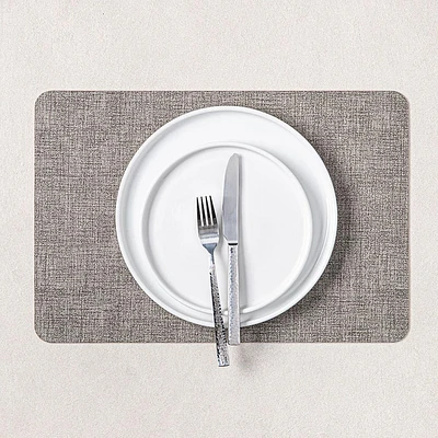 KSP Gather & Dine Luxe Leather Pvc Placemat