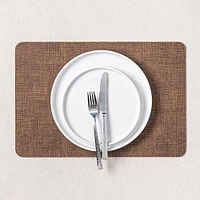 KSP Gather & Dine Luxe Leather Pvc Placemat (Coffee Brown)