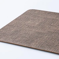 KSP Gather & Dine Luxe Leather Pvc Placemat (Coffee Brown)
