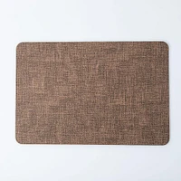 KSP Gather & Dine Luxe Leather Pvc Placemat (Coffee Brown)