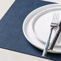 KSP Gather & Dine Luxe Leather Pvc Placemat (Navy Blue)