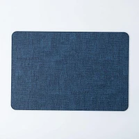 KSP Gather & Dine Luxe Leather Pvc Placemat (Navy Blue)