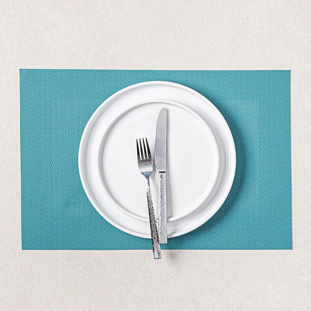 KSP Gather & Dine Bordered Vinyl Placemat (Sky Blue)