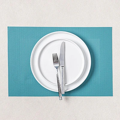 KSP Gather & Dine Bordered Vinyl Placemat (Sky Blue)