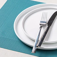 KSP Gather & Dine Bordered Vinyl Placemat (Sky Blue)
