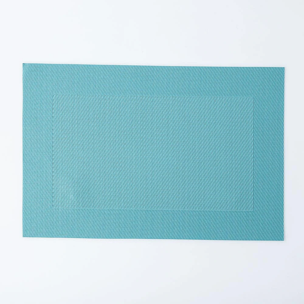 KSP Gather & Dine Bordered Vinyl Placemat (Sky Blue)