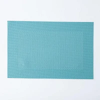 KSP Gather & Dine Bordered Vinyl Placemat (Sky Blue)