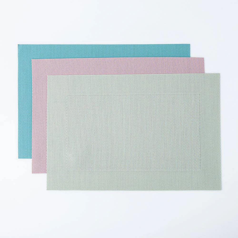 KSP Gather & Dine Bordered Vinyl Placemat (Sky Blue)