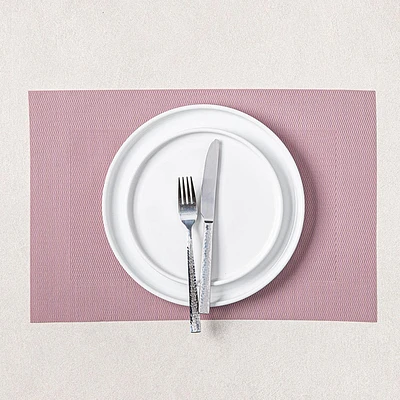 KSP Gather & Dine Bordered Vinyl Placemat (Soft Pink)