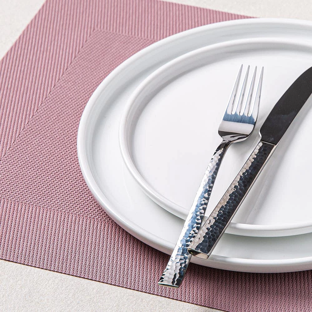 KSP Gather & Dine Bordered Vinyl Placemat (Soft Pink)