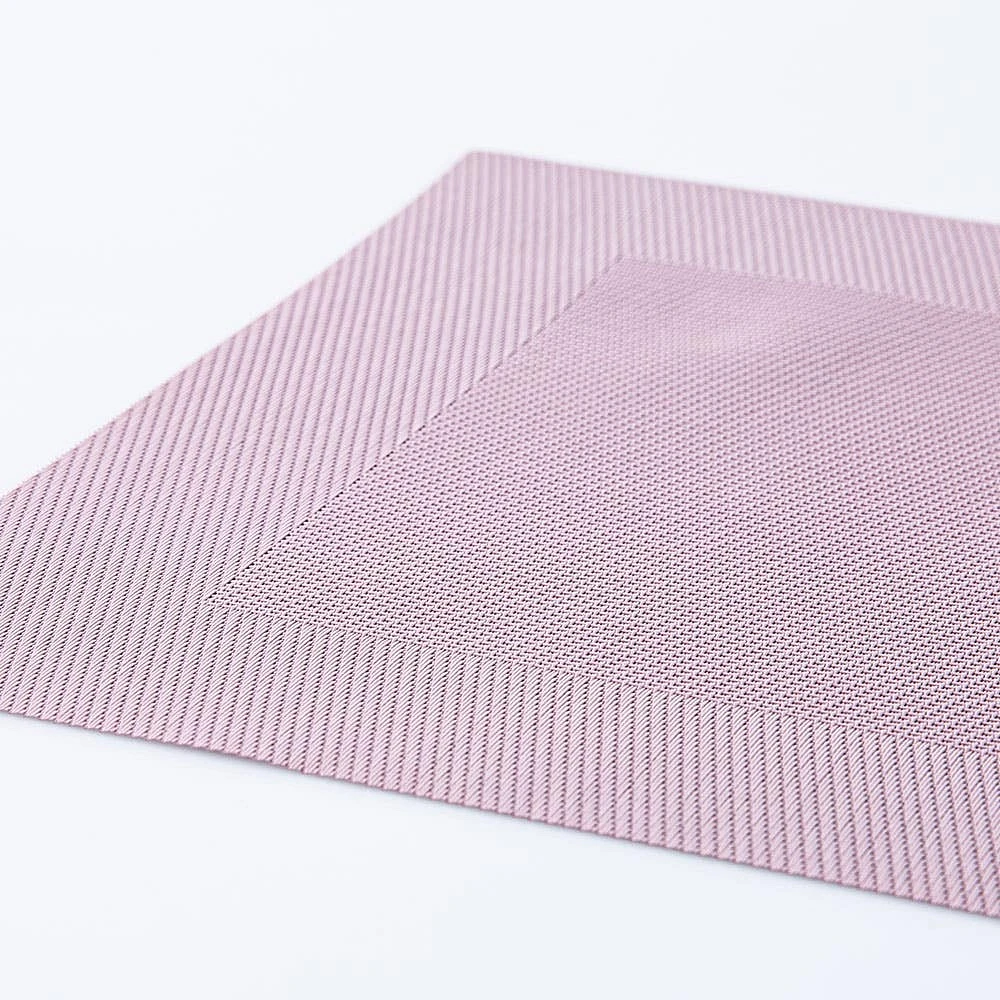 KSP Gather & Dine Bordered Vinyl Placemat (Soft Pink)