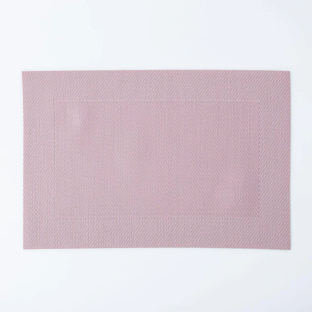KSP Gather & Dine Bordered Vinyl Placemat (Soft Pink)