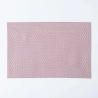 KSP Gather & Dine Bordered Vinyl Placemat (Soft Pink)
