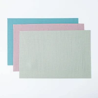 KSP Gather & Dine Bordered Vinyl Placemat (Soft Pink)