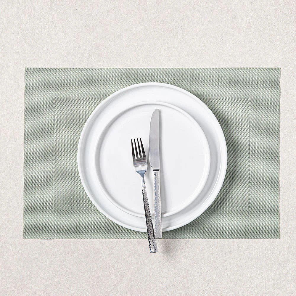 KSP Gather & Dine Bordered Vinyl Placemat (Mint Sage)