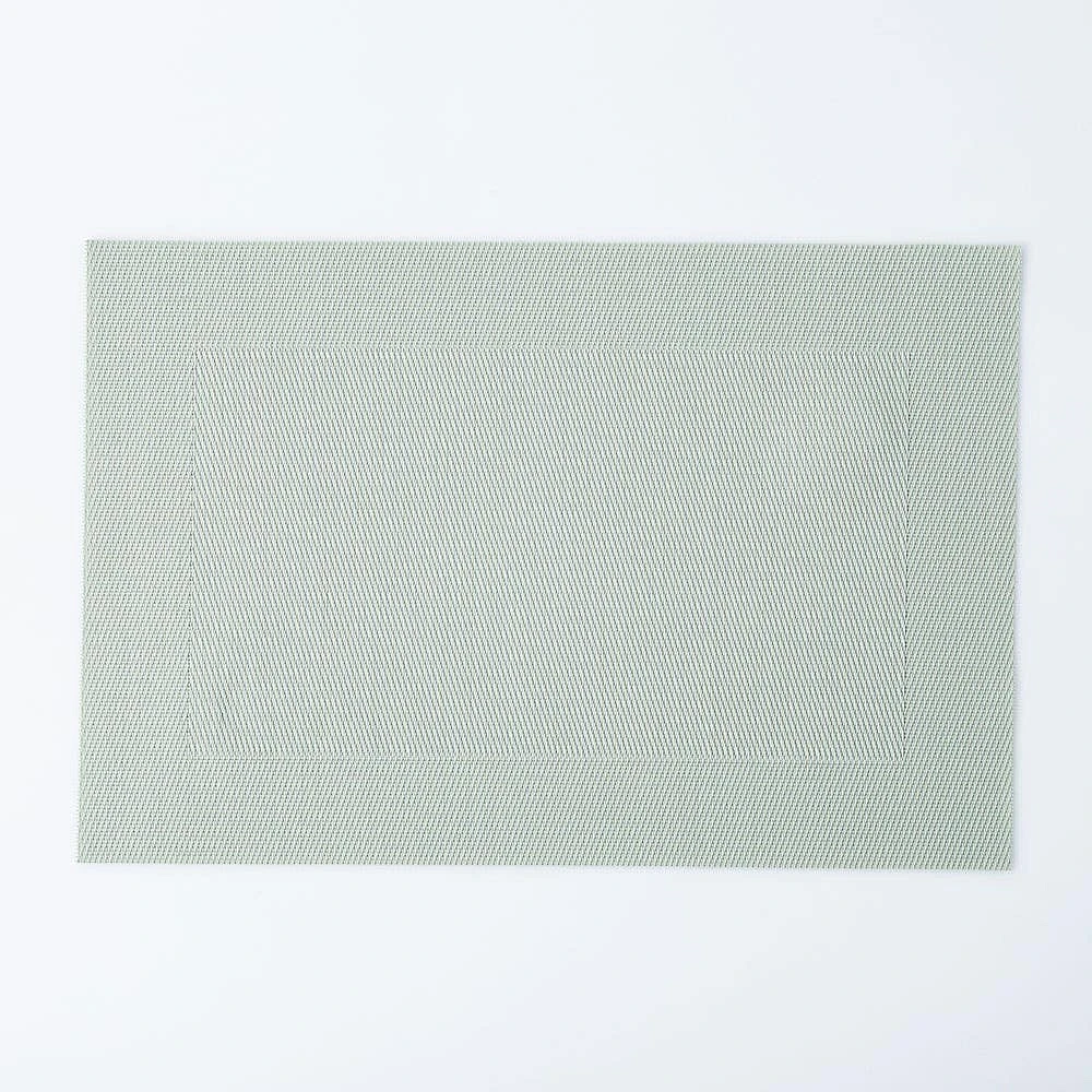 KSP Gather & Dine Bordered Vinyl Placemat (Mint Sage)