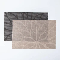 KSP Gather & Dine Bloom Vinyl Placemat (Black)