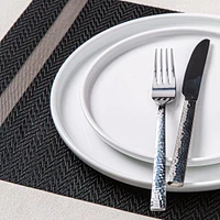 KSP Gather & Dine Edge Vinyl Placemat (Black/Grey)