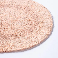 KSP Plush Oval Cotton Bathmat Reversible (Peach)