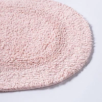KSP Plush Oval Cotton Bathmat Reversible (Rose Quartz)