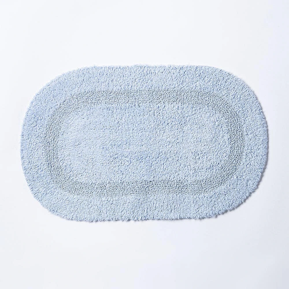 KSP Plush Oval Cotton Bathmat Reversible (Lavender)