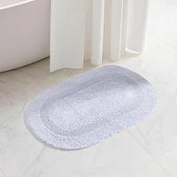 KSP Plush Oval Cotton Bathmat Reversible (Lavender)