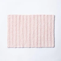 KSP Stripe Cotton Bathmat Reversible 17x24" (Rose Quartz)