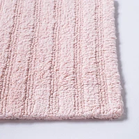 KSP Stripe Cotton Bathmat Reversible 17x24" (Rose Quartz)