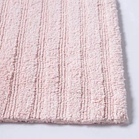 KSP Stripe Cotton Bathmat Reversible 20x32" (Rose Quartz)