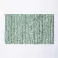 KSP Stripe Cotton Bathmat Reversible 20x32" (Smoke Green)