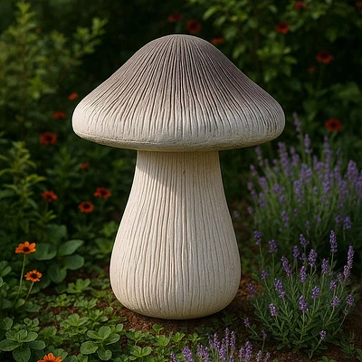 CTG Country Garden 'Mushroom' Sculpture 12" x 15" h (White)