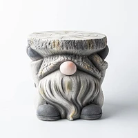 CTG Country Garden 'Gnome' Stool 11.8" x 11.4" (Grey)