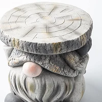 CTG Country Garden 'Gnome' Stool 11.8" x 11.4" (Grey)