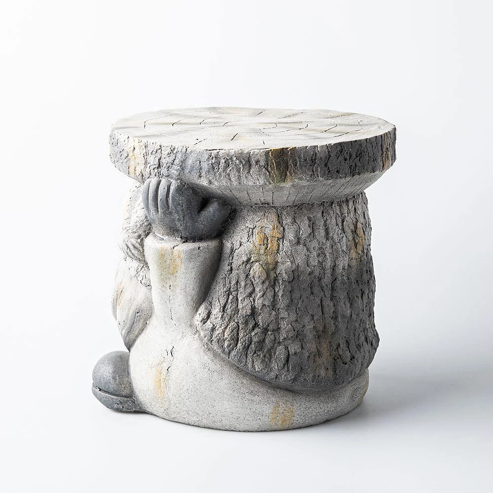 CTG Country Garden 'Gnome' Stool 11.8" x 11.4" (Grey)