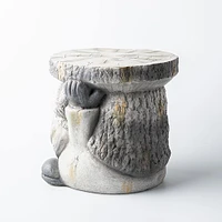 CTG Country Garden 'Gnome' Stool 11.8" x 11.4" (Grey)