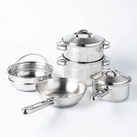 Tramontina Solar Cookware Combo - Set of 8 (Stainless Steel)