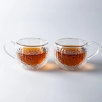 KSP Ripple Glass Mugs - Set/2 270ml (Clear)