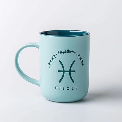 KSP Simply 'Pisces' Porcelain Mug 16oz. (Teal)