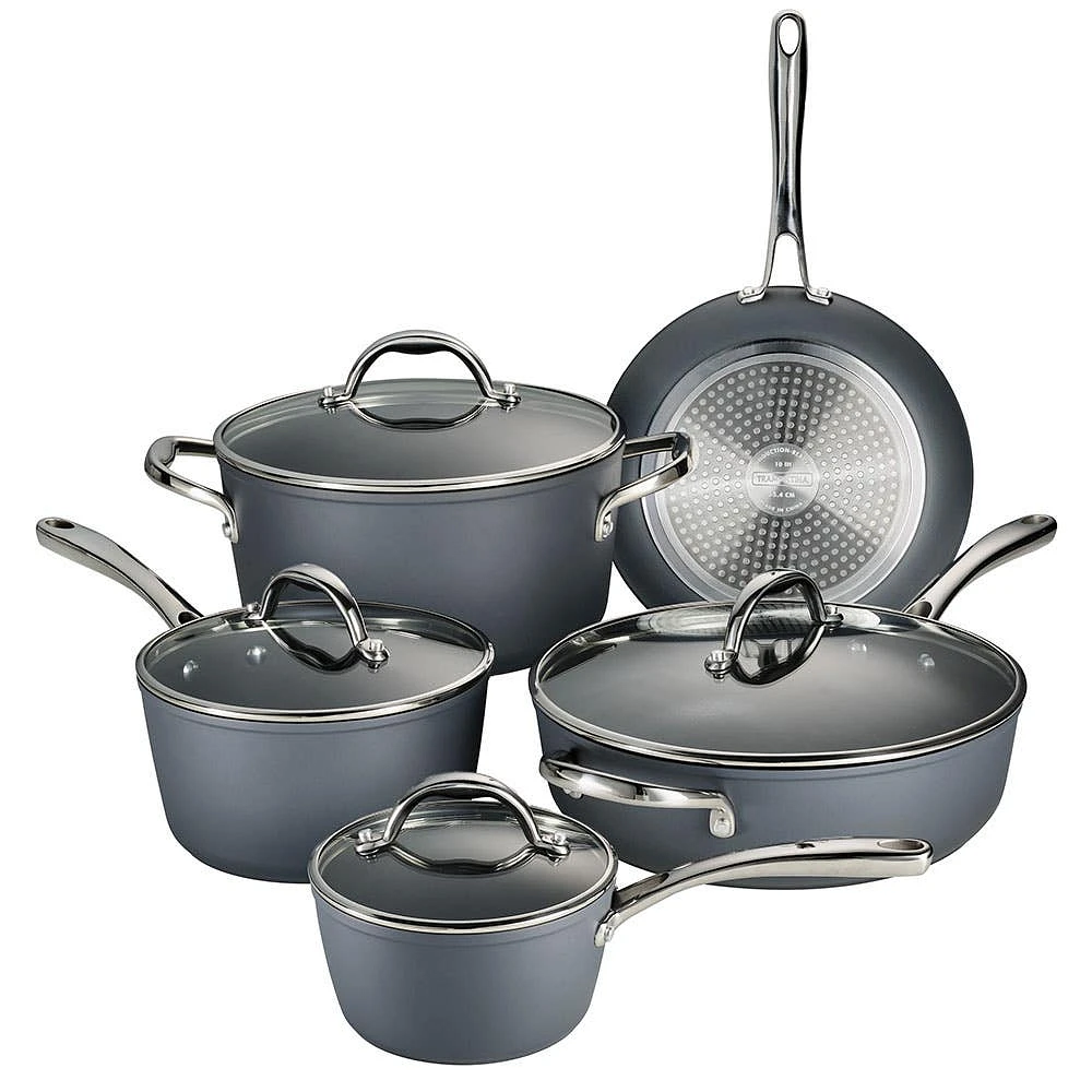 Tramontina Gourmet Non-Stick Cookware Combo - Set of 9 (Black/SS)