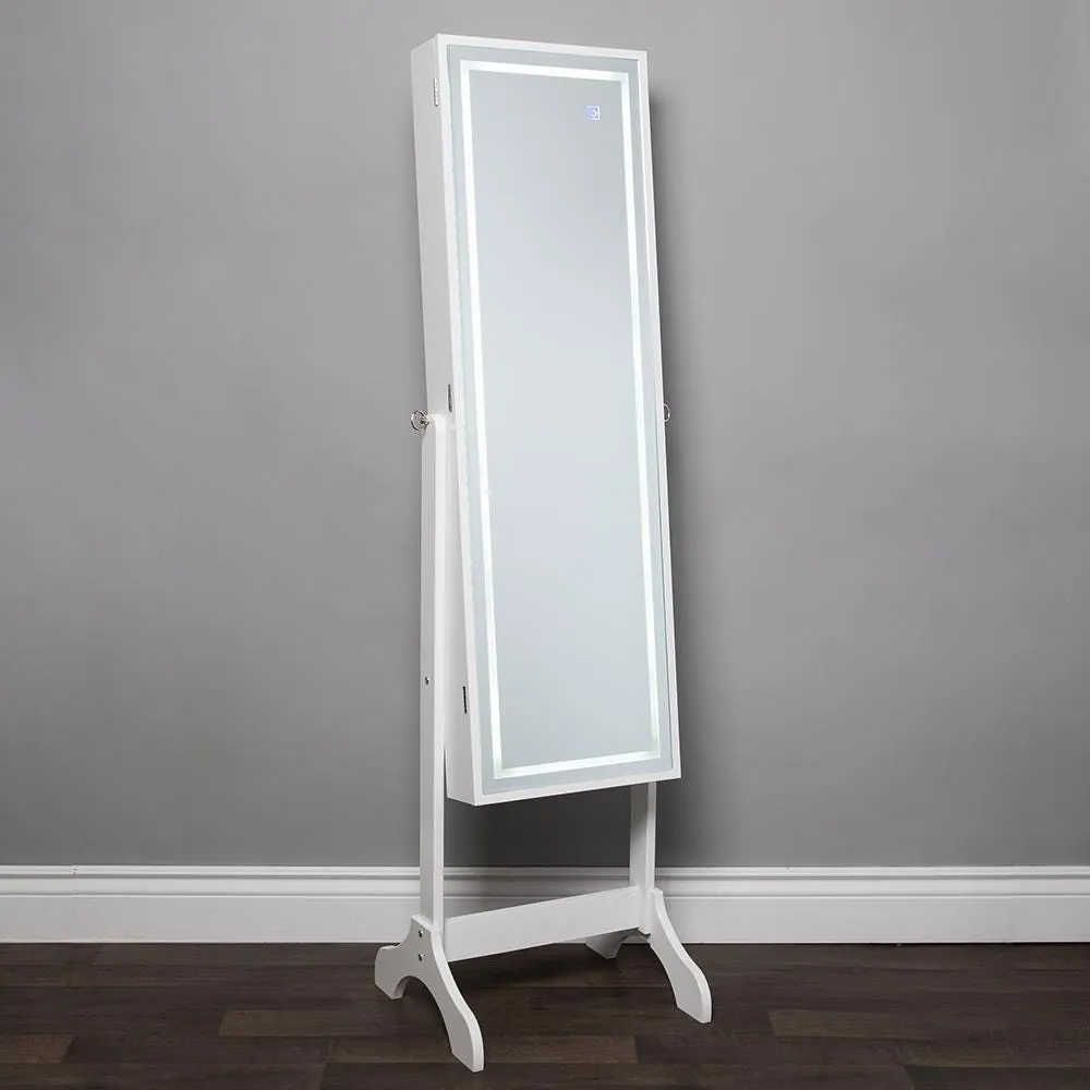 KSP Sophia Floor Mirror LED Jewelry Cabinet () 48 x 40 x 161 cm