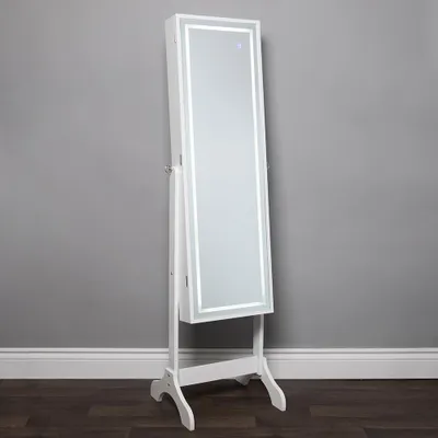 KSP Sophia Floor Mirror LED Jewelry Cabinet () 48 x 40 x 161 cm