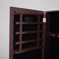 KSP Sophia Floor Mirror LED Jewelry Cabinet (Brown) 48 x 40 x 161 cm