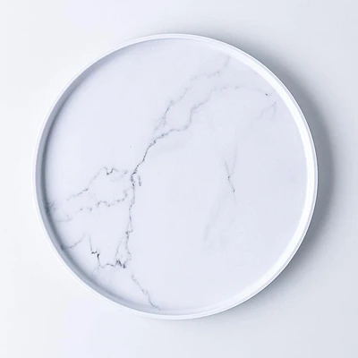KSP Enzo Melamine Dinner Plate 10.25" Dia. (Marble White)
