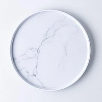 KSP Enzo Melamine Dinner Plate 10.25" Dia. (Marble White)