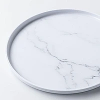 KSP Enzo Melamine Dinner Plate 10.25" Dia. (Marble White)