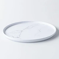 KSP Enzo Melamine Dinner Plate 10.25" Dia. (Marble White)