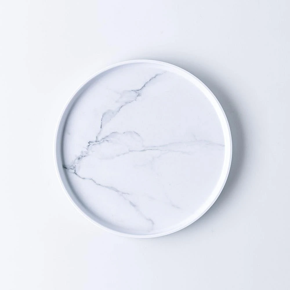 KSP Enzo Melamine Side Plate 8.5" Dia. (Marble White)