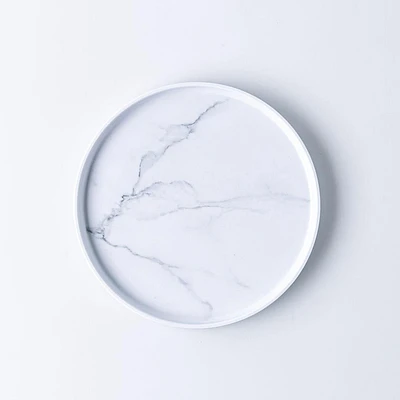 KSP Enzo Melamine Side Plate 8.5" Dia. (Marble White)
